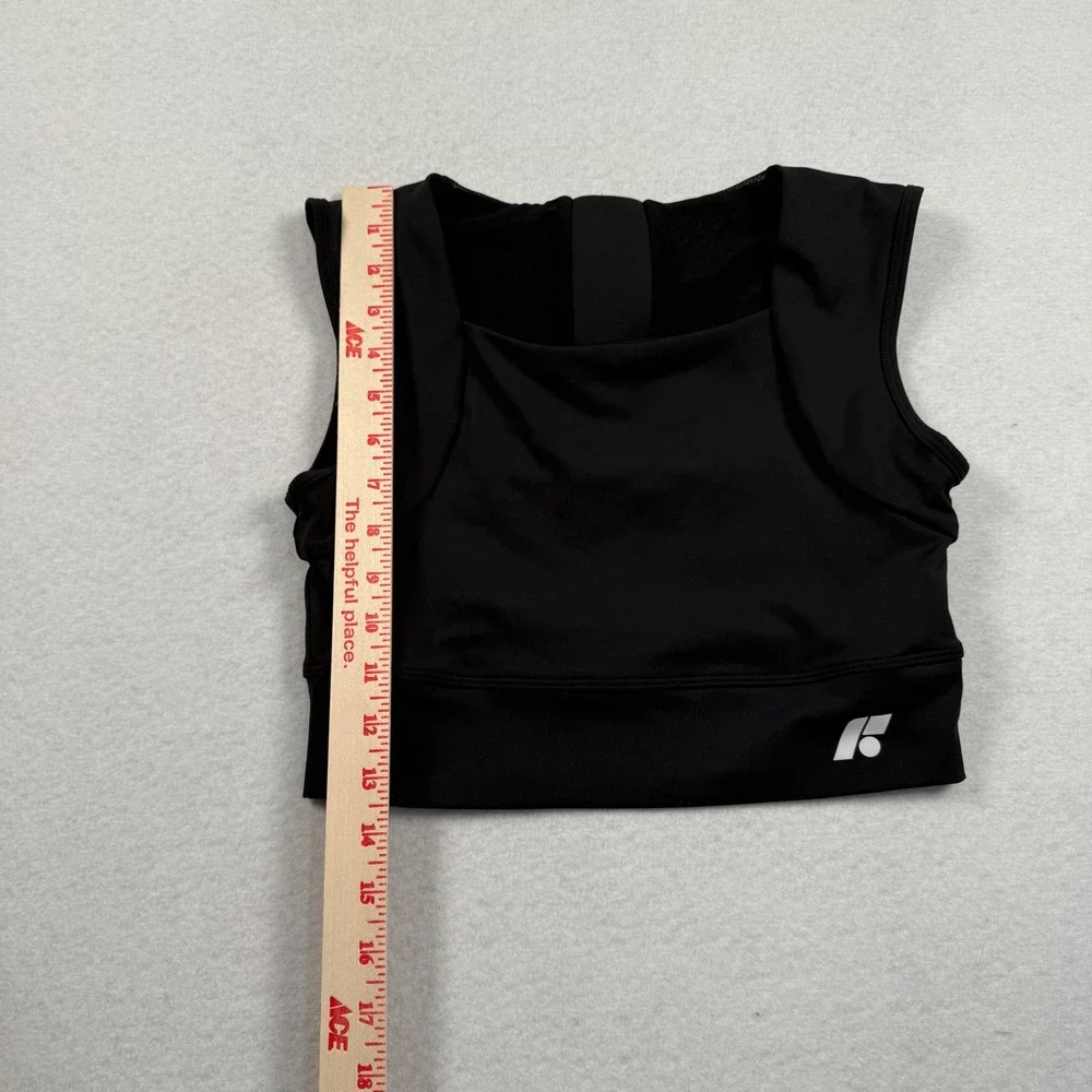 Forme Power Bra Womens Large Black Posture Correcting Mesh Back Athletic Gym